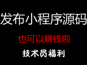 发布你的小程序源码模块可以赚钱啦。