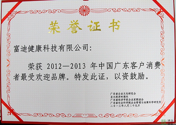 富迪pg电子平台的荣誉证书一览