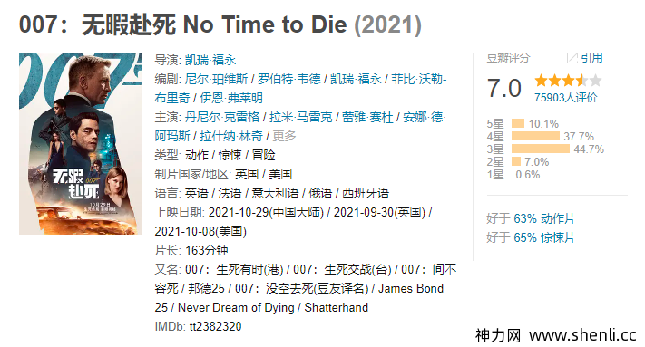 007：无暇赴死,不如预期！