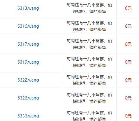 wang域名烂大街了。